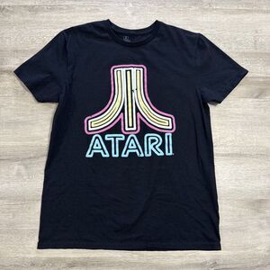 Atari Shirt Men’s Black Medium Classic Logo Retro Video Game Gaming